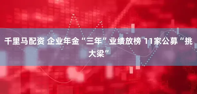 千里马配资 企业年金“三年”业绩放榜 11家公募“挑大梁”