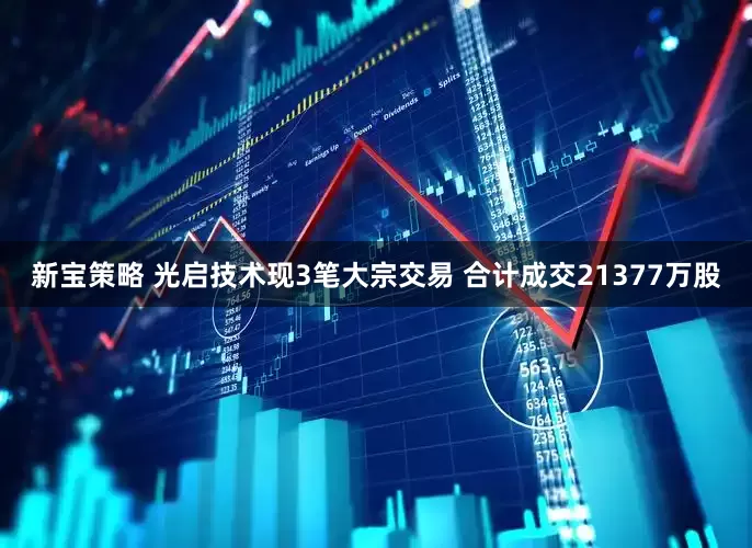 新宝策略 光启技术现3笔大宗交易 合计成交21377万股