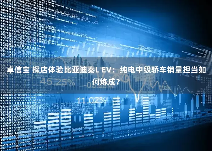 卓信宝 探店体验比亚迪秦L EV：纯电中级轿车销量担当如何炼成？